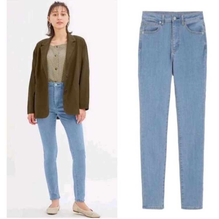 CELANA DENIM UNIQLO WANITA BAHAN STREET ORIGINAL