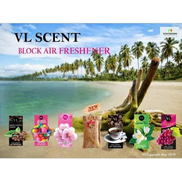 Pengharum Parfum Mobil VL Scents Aroma Kopi Black Coffee Latte - Strawberry - Sakura - Blackcurrant