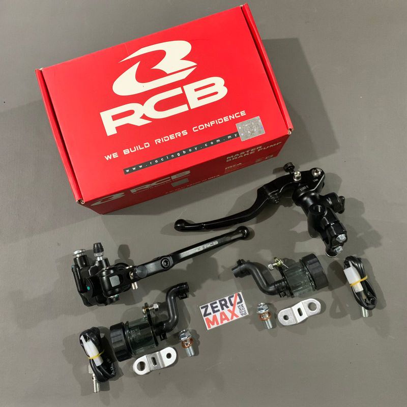 Master Rem Set RCB Racing Boy S1 Kanan Kiri 14mm Honda PCX 160 Vario 160 ABS Hitam