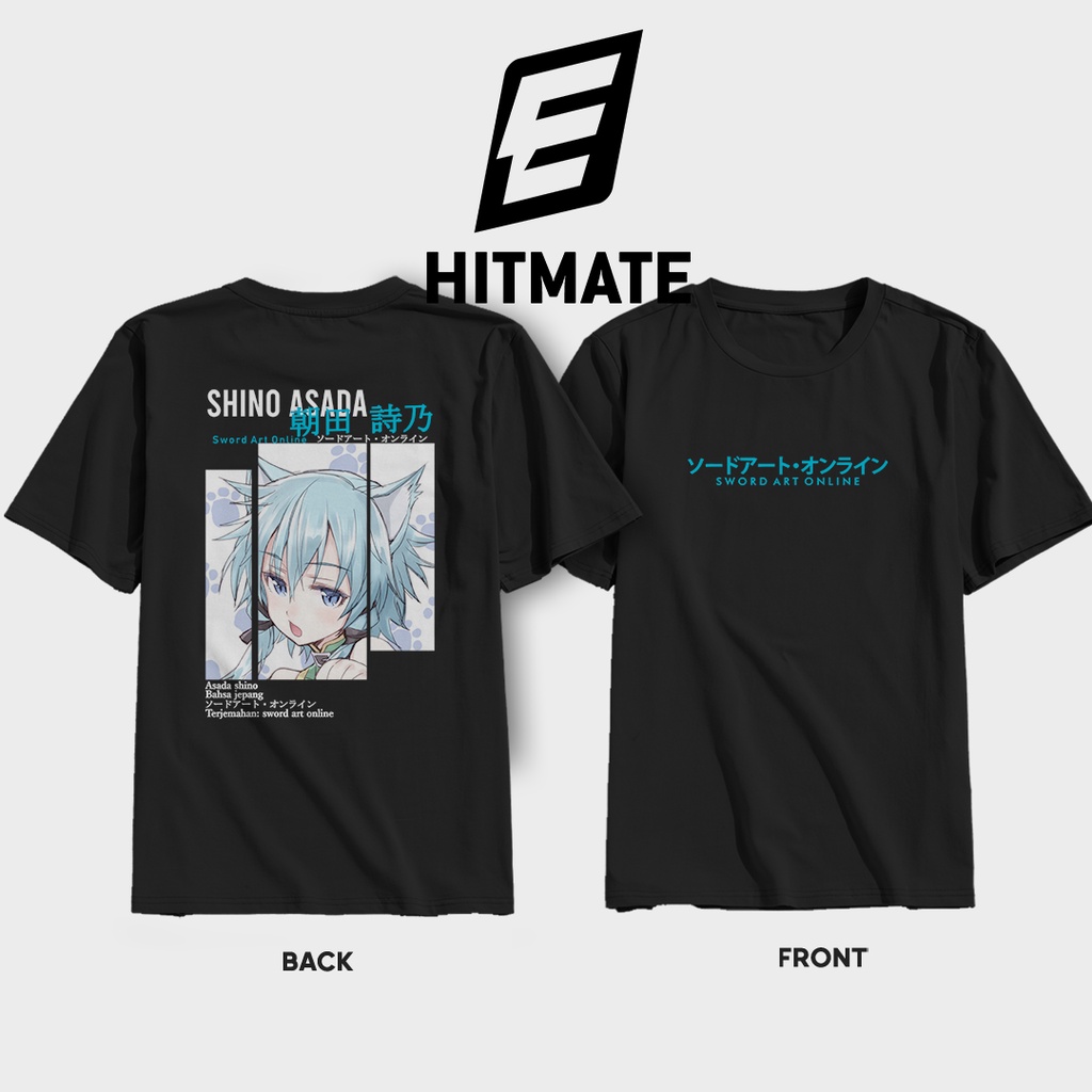 kaos anime Asada Shino sword art online kaos dstro hitmate