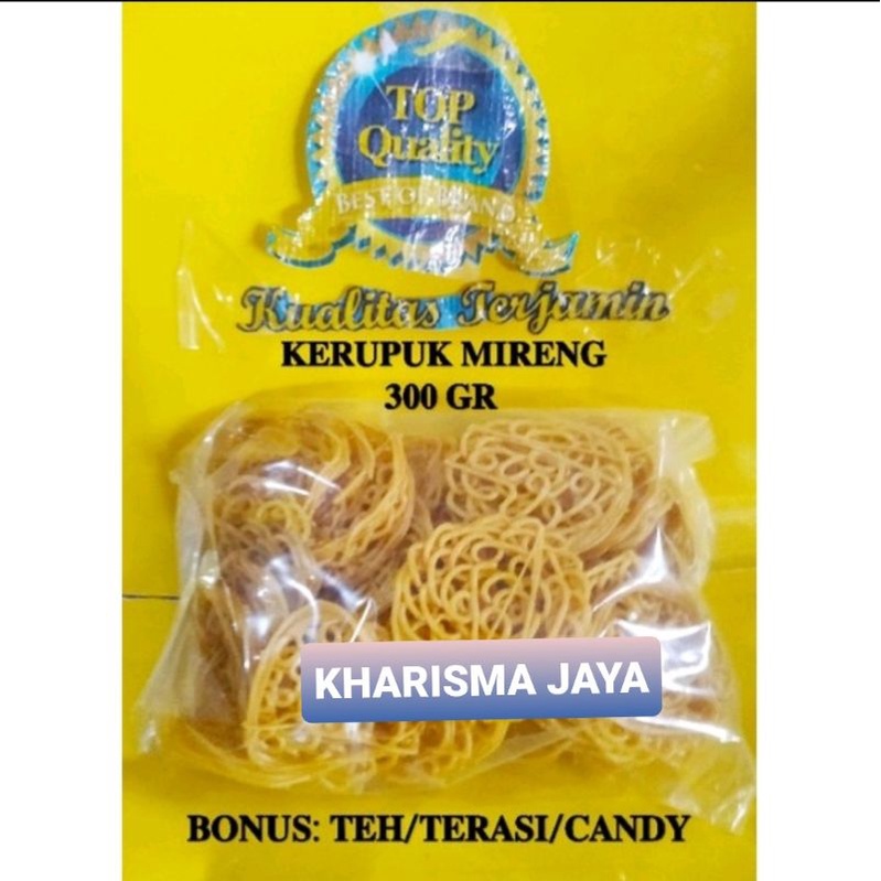 

KERUPUK MIERENG MENTAH 200 gram (KERUPUK ASINAN BOGOR)BONUS TEH/ TERASI/CANDY