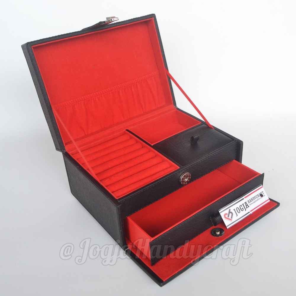 NEW!! Jewelry Box | Kotak Tempat Perhiasan &amp; Accesories Black Red