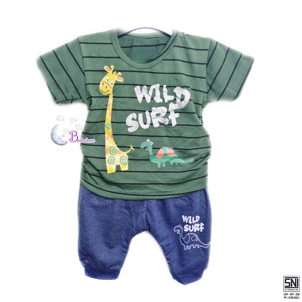 BAJU BAYI BOBOBAM HEWAN WILD SURF SETELAN ANAK LAKI-LAKI / SETELAN ANAK HARGA GROSIR