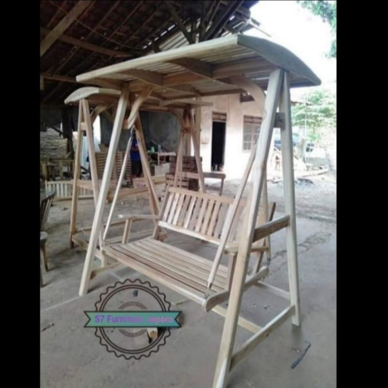 Ayunan-Bandulan taman hias rumah kayu jati mentahan