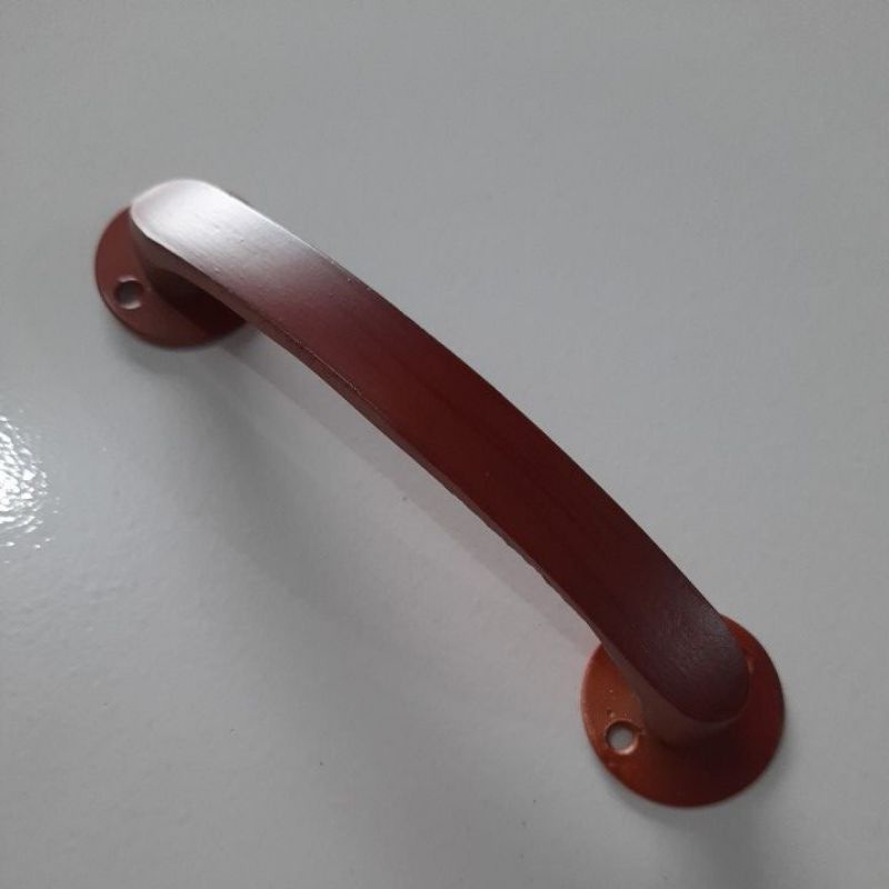 Tarikan pintu lemari lengkung polos coklat tarikan laci tarikan lemari handle pintu pegangan pintu
