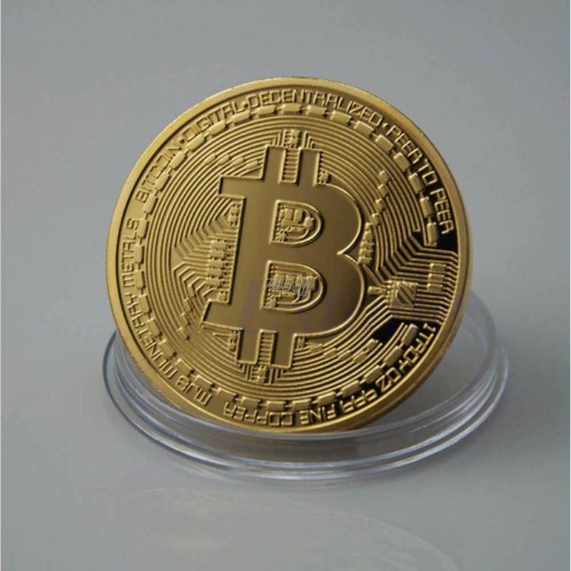 Gold Plated Bitcoin Miniatur