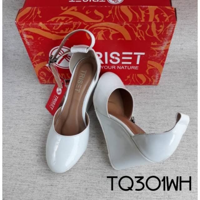 Sepatu Wedges Tali Sintetis Glossy TQ301 Brand MATAHARI Triset
