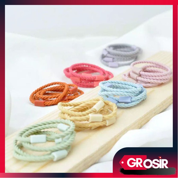 Grosir - F881 (1 PCS) Karet Rambut Mini / Ikat Rambut Fashion Warna Warni / Kuncir Rambut Fashion