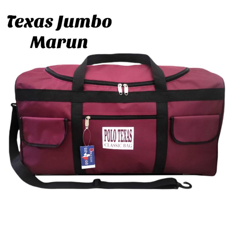 Tas pakaian travel bag jumbo polo texas 1168 70L tas mudik jumbo