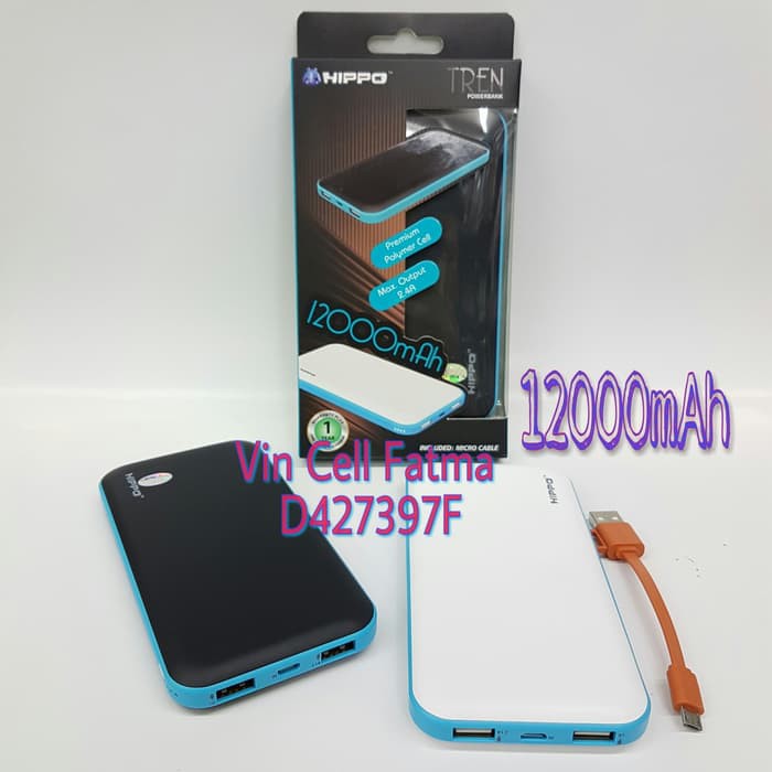 HIPPO POWER BANK 12000mAh TREN power bank hippo