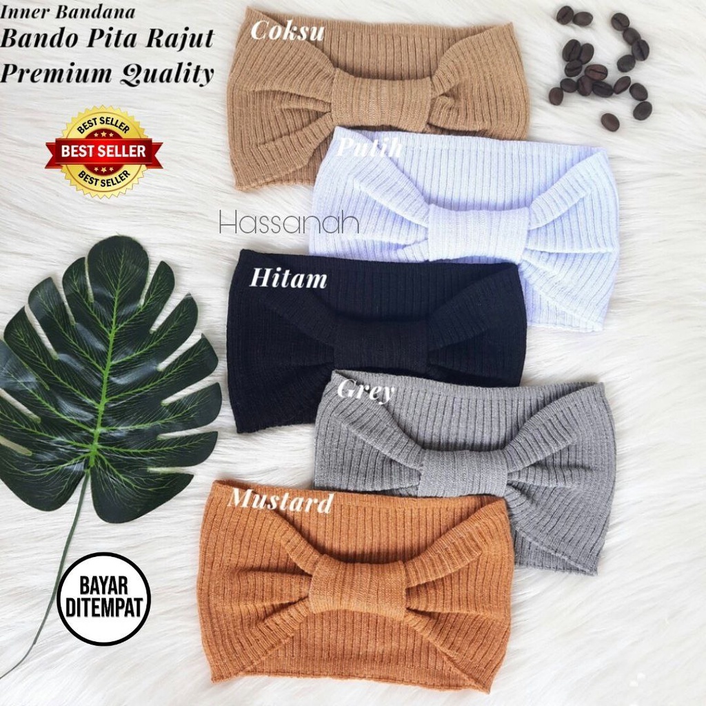 INNER BANDANA PITA RAJUT PREMIUM - CIPUT BANDO POLOS  BAHAN RAJUT PREMIUM