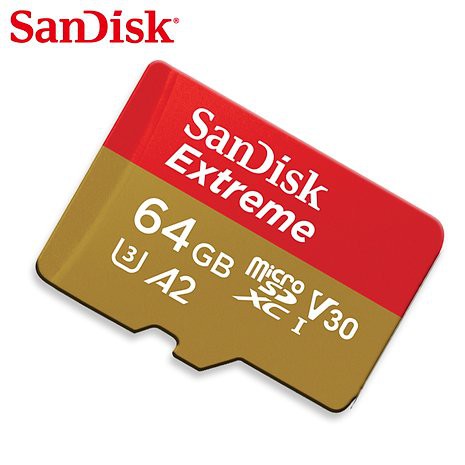 SANDISK Extreme A2 Micro SD Card for Mobile Gaming 64GB 160MBps