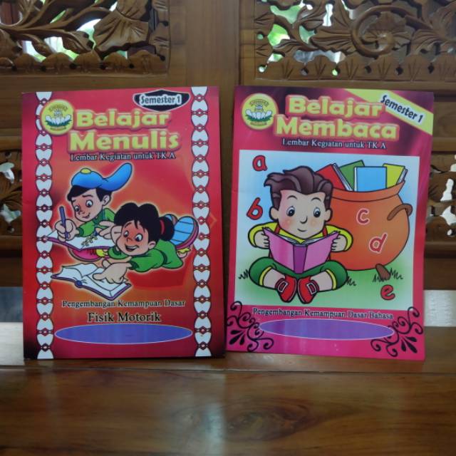 Paket Belajar Membaca dan Menulis 2 Buku Yayasan Kemala Bhayangkari PAUD TK