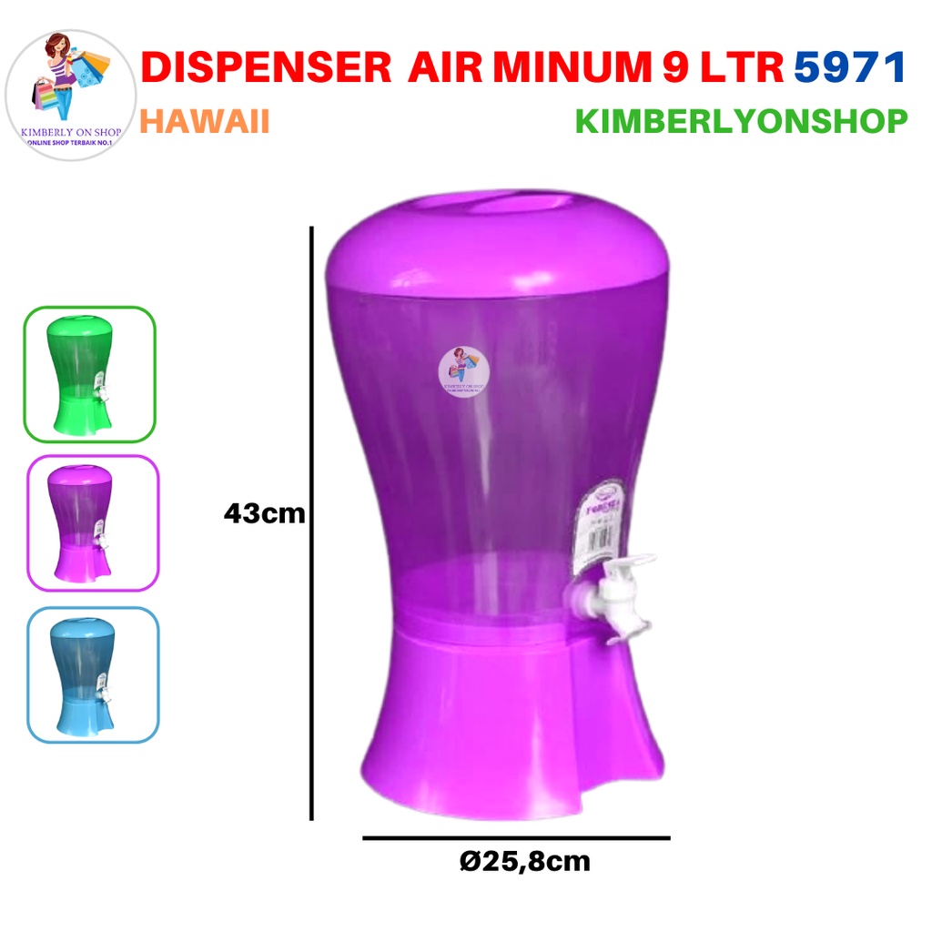 Dispenser Tempat Penyimpanan Air Foresta Water 9 Liter 5971 Hawaii