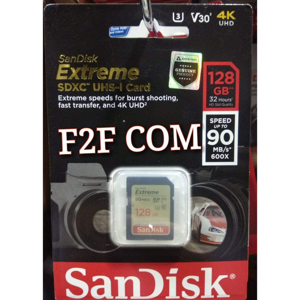 SANDISK EXTREME 128GB 90MBPS SDCARD / SDXC 128GB