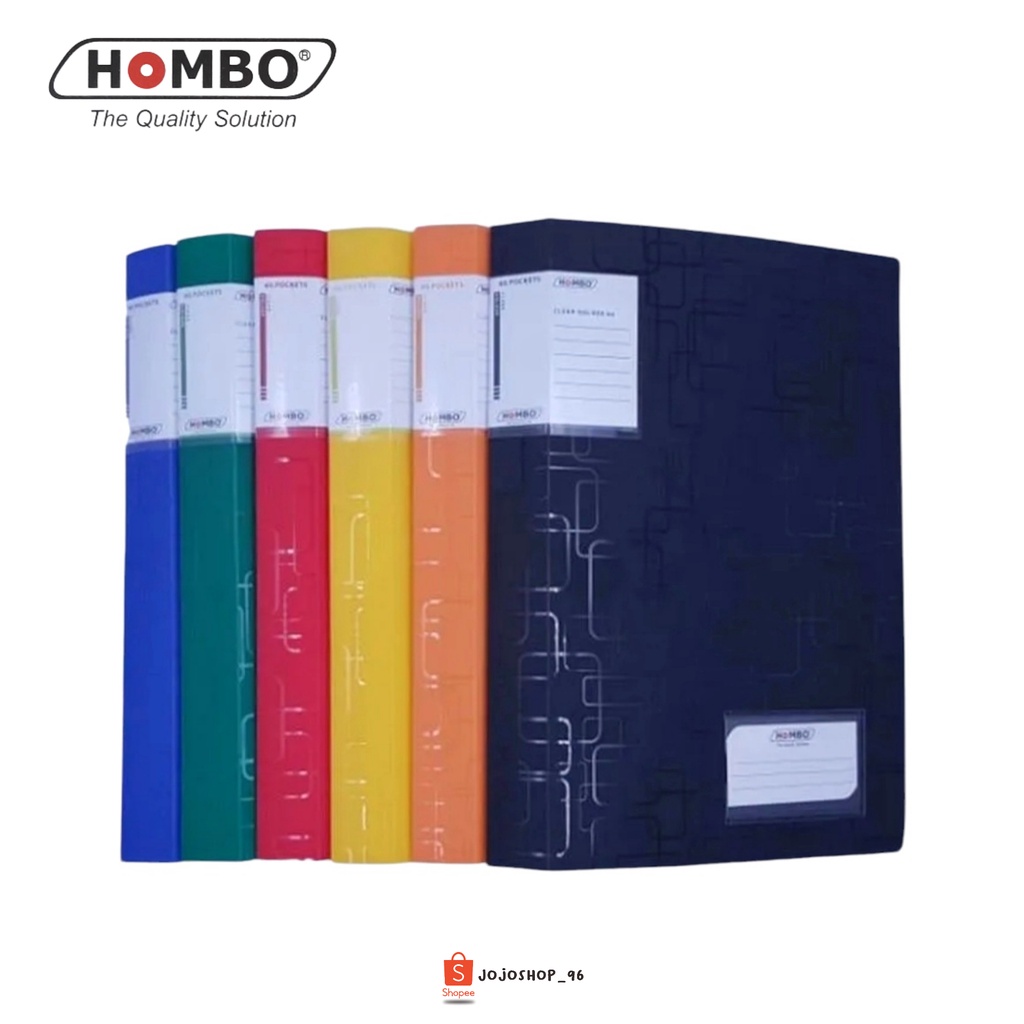 

Clear Holder Plastik Map Dokumen Keeper HOMBO Warna Isi 20/40 Lembar