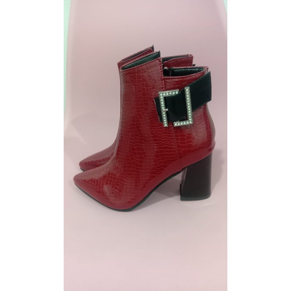 ✅PINKEY P047 Sepatu Boots Import Hak Tinggi Wanita Model Korea Terbaru