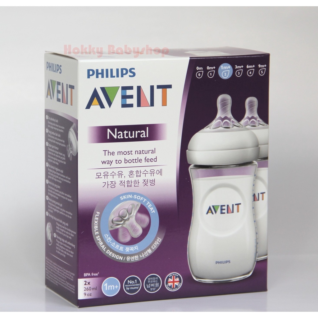 Philips Avent Botol Susu Natural Twin Pack 260ml Isi 2