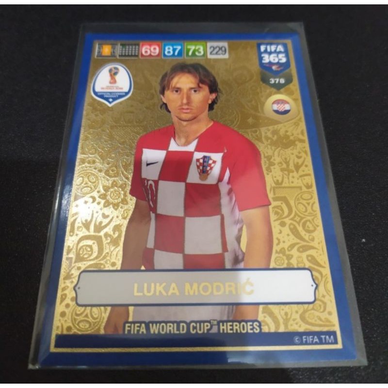 Luka Modric - Pemain Real Madrid - Timnas Kroasia Piala Dunia - Kartu Bola Panini FIFA 365 Golden