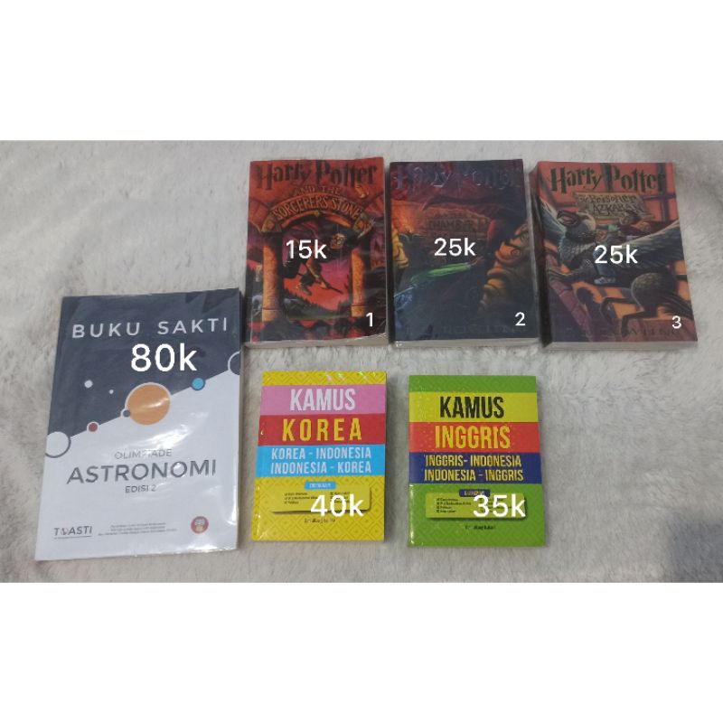 KAMUS INGGRIS & KOREA NOVEL HARRY POTTER ENGLISH BAHASA KOREA TERPADU 1-3 TOASTI ASTRONOMI