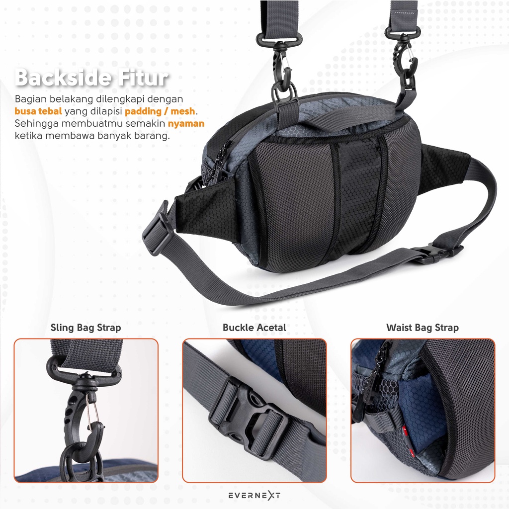 Tas Selempang Tracking Gunung Pria Waistbag Outdoor Selempang Bahu Tas Selempang Pria Casual Sling Bag Distro Besar Murah