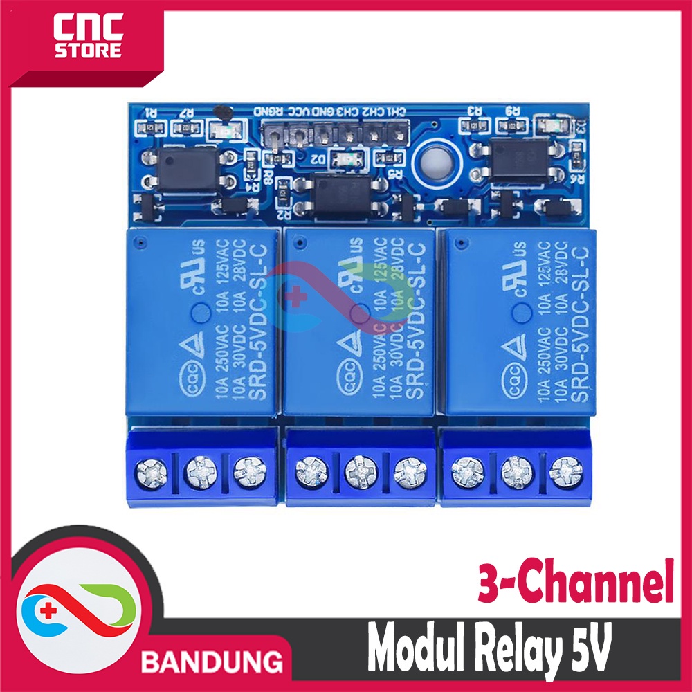 RELAY 5V 3 CHANNEL OUTPUT 250VAC 30VDC 10A WITH OPTOCUPLER MODUL