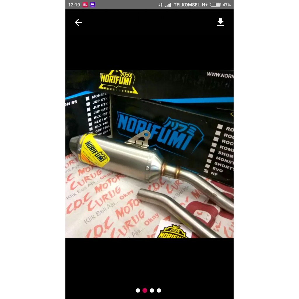 KNALPOT RACING ORIGINAL ASLI NORIFUMI NF HONDA CRF150L CRF 150 L