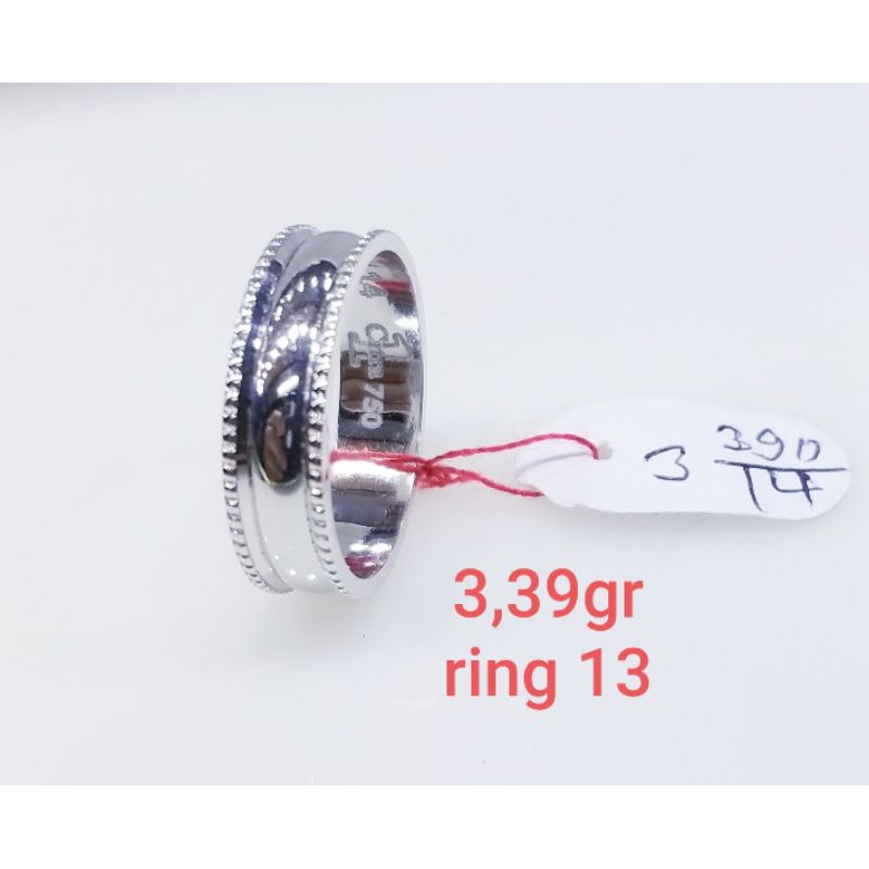cincin emas putih kadar 75%