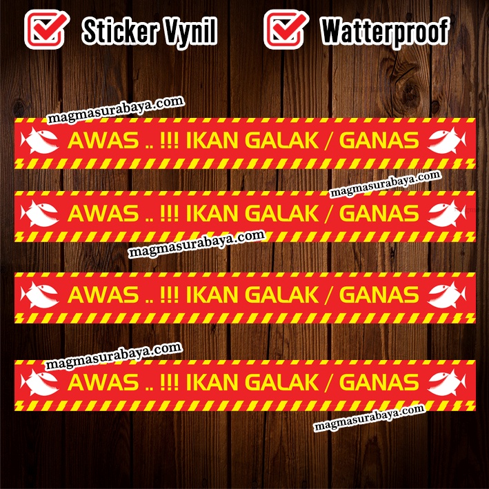 

Stiker Lis Aquarium Awas Ikan Galak magma surabaya ikan ganas ikan buas