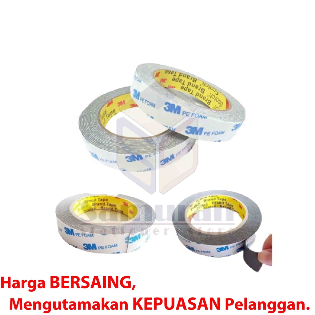 

H7Y Double Tape Busa 3M Lebar 24 mm / Foam Tape 3 M - 1 Inch Panjang 4 Meter / Dobel Tip 1" 2,4 cm