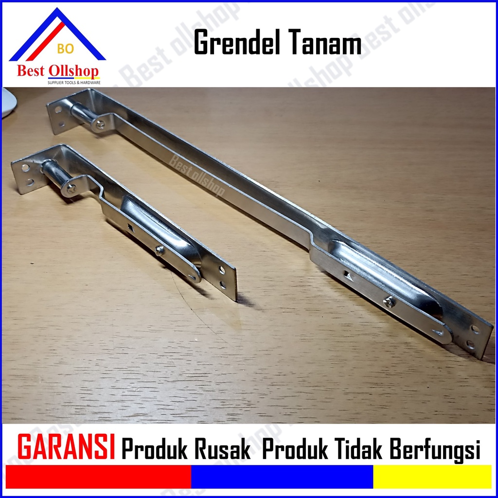 Grendel Pintu Tanam Stainless Slot Pintu Tanam 2 Pintu Kupu Tarung 1 Set Murah