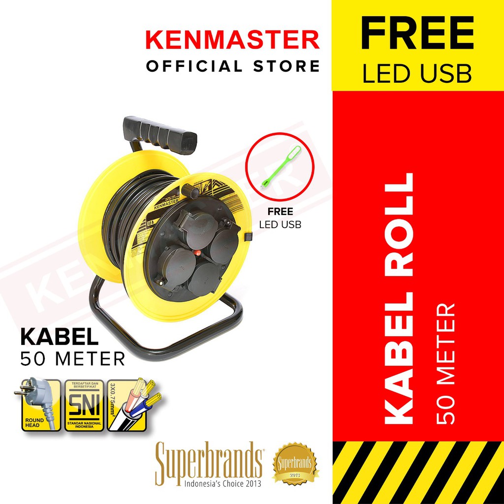 Kenmaster KABEL  ROL  50 M KENMASTER SNI 4  LB kabel  3X1 