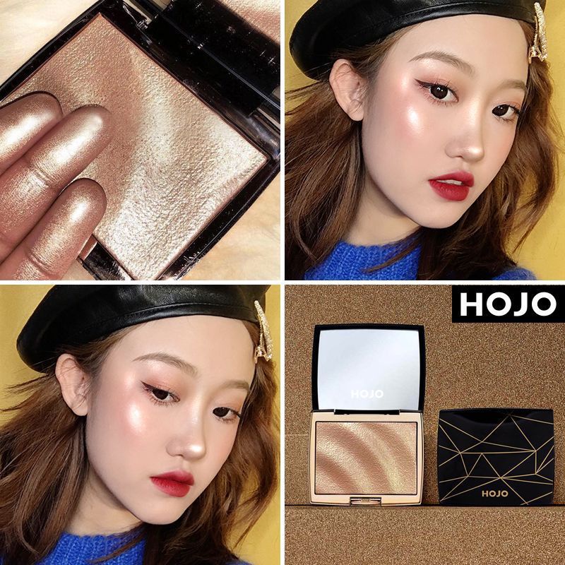 HOJO Highlighter Pallette Waterproof Glitter Highlighter &amp; BRONZER Original Powder Make up