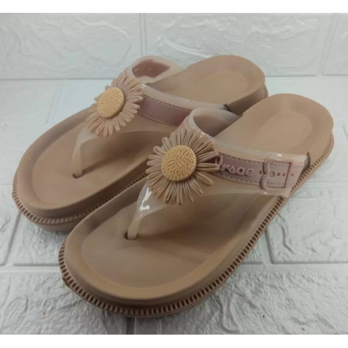 SANDAL JEPIT WANITA JELLY IMPORT TERBARU sandal bunga sandal karet import