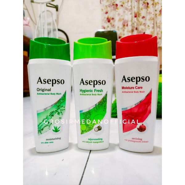 ASEPSO KEMASAN BOTOL BODY WASH - SABUN CAIR ASEPSO - SABUN MANDI ANTI KUMAN DAN BIABG KERINGAT