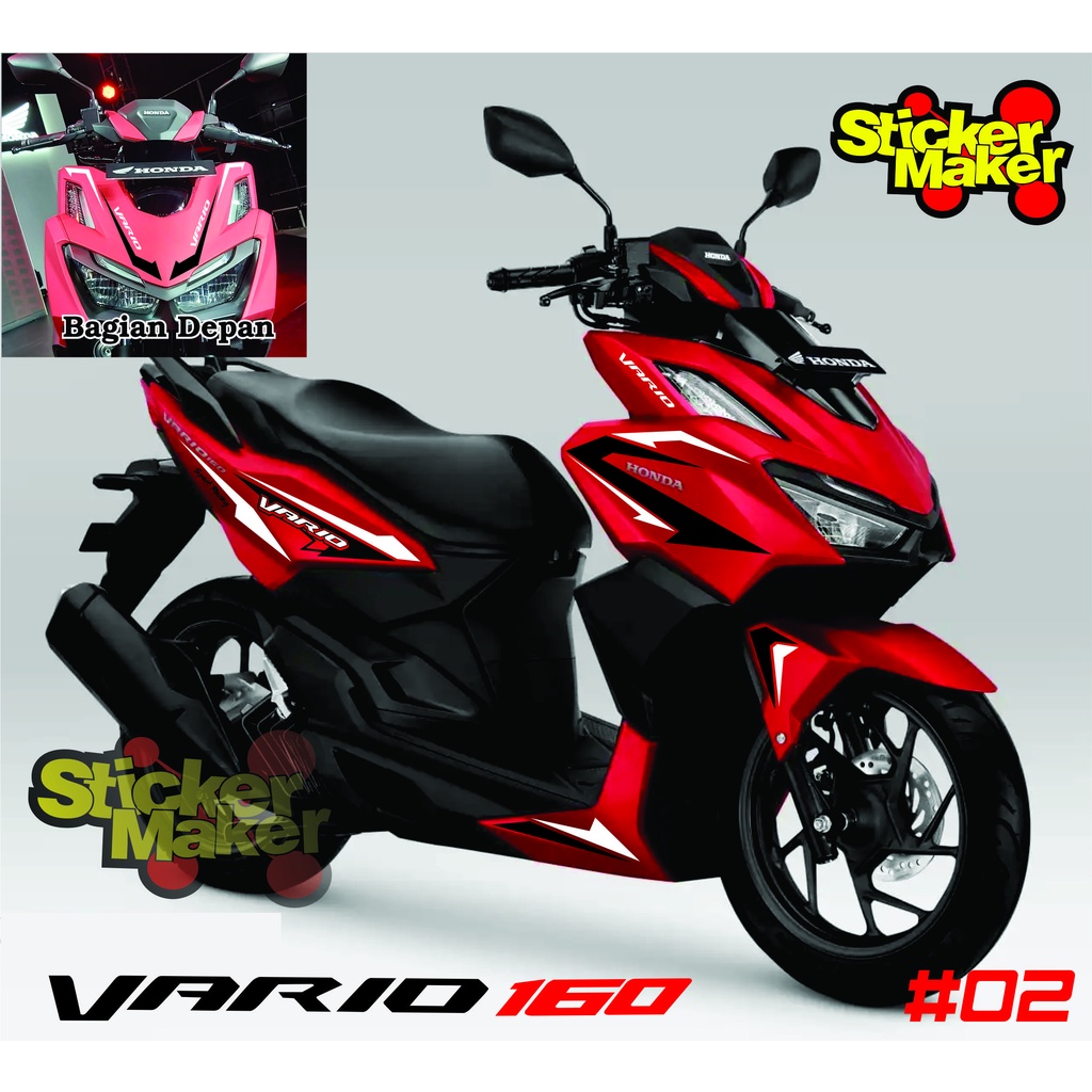 COD sticker cutting body vario 160 sticker striping body vario new 2022 merah #02