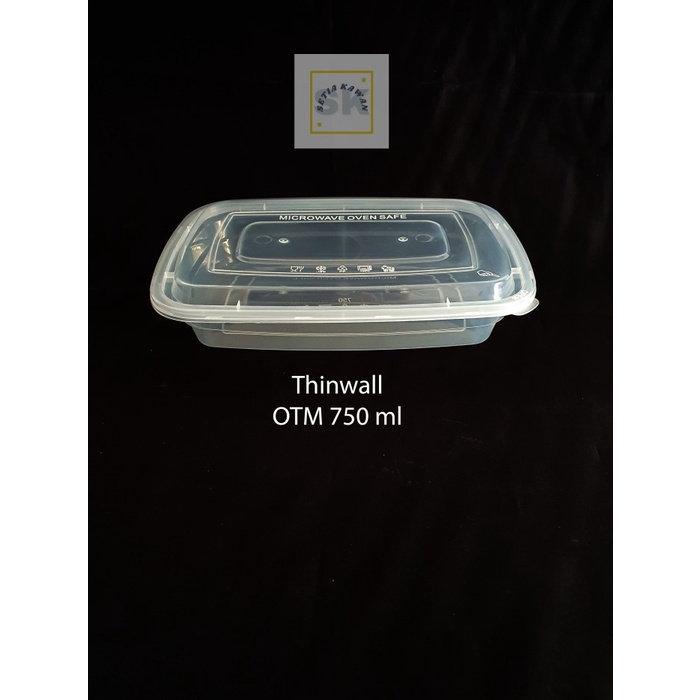 

Thinwall /food container OTM PERSEGI PANJANG 750ml isi 25 bahan tebal - BARU