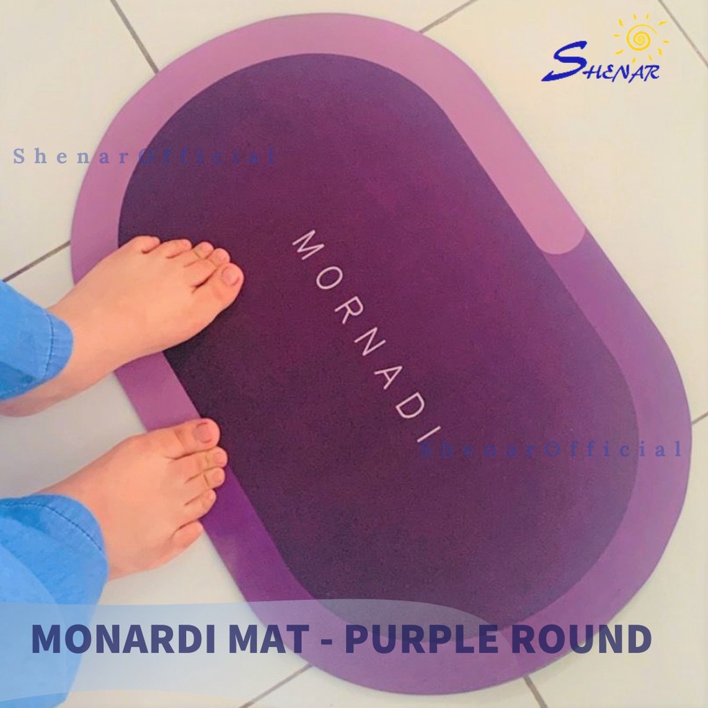 Shenar Myhouseholdd168 monardi Keset Kaki Kamar Mandi Nyerap Air Anti Bakteri Premium Anti Slip Keset Batu Kamar Mandi