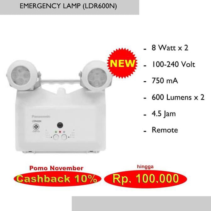 Termurah Panasonic Emergency Lamp / Lampu Darurat Ldr600N 16 Watt Exclusive