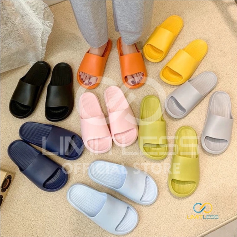 Sandal Wanita Selop Karet Sendal Kamar Mandi Cewek Sandal Limitless Wanita Slop Casual