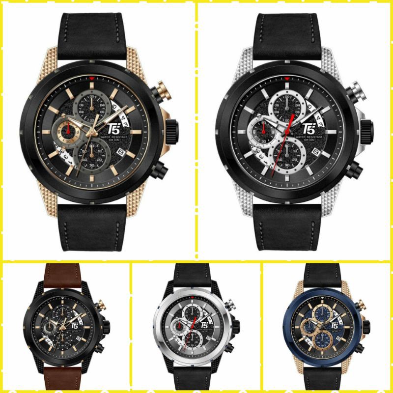 [ COD ] JAM TANGAN PRIA NEW T5 H 3818 G ORIGINAL