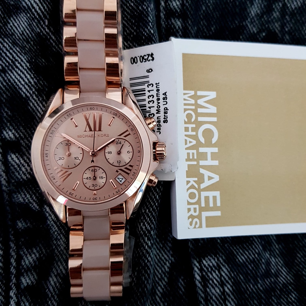 JAM TANGAN LADY REAL IMPORT MICHAEL KORS MK-6066 MK6066 KERAMIK ORIGINAL BOX GARANSI 1 TH