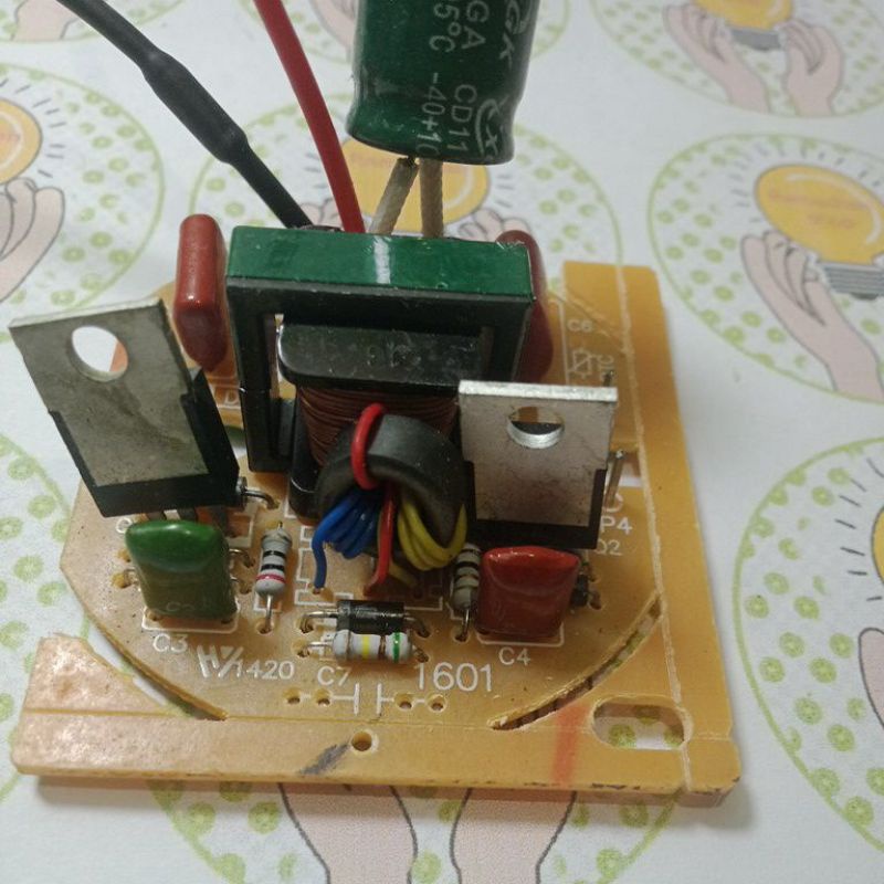 PCB/MESIN LAMPU CFL spiral 35 watt /BIJI