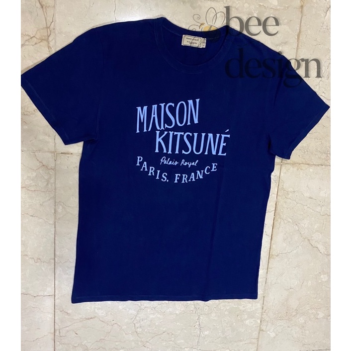 MAISON KITSUNE TSHIRT BLUE DEWASA PRIA SIZE L SECOND (Preloved)