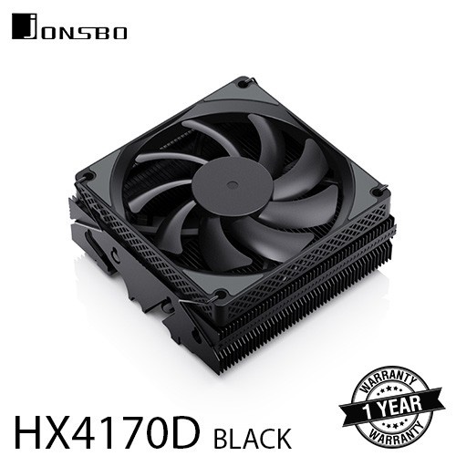 JONSBO HX4170D BLACK CPU Fan Cooling / HSF Cooler LOW PROFILE