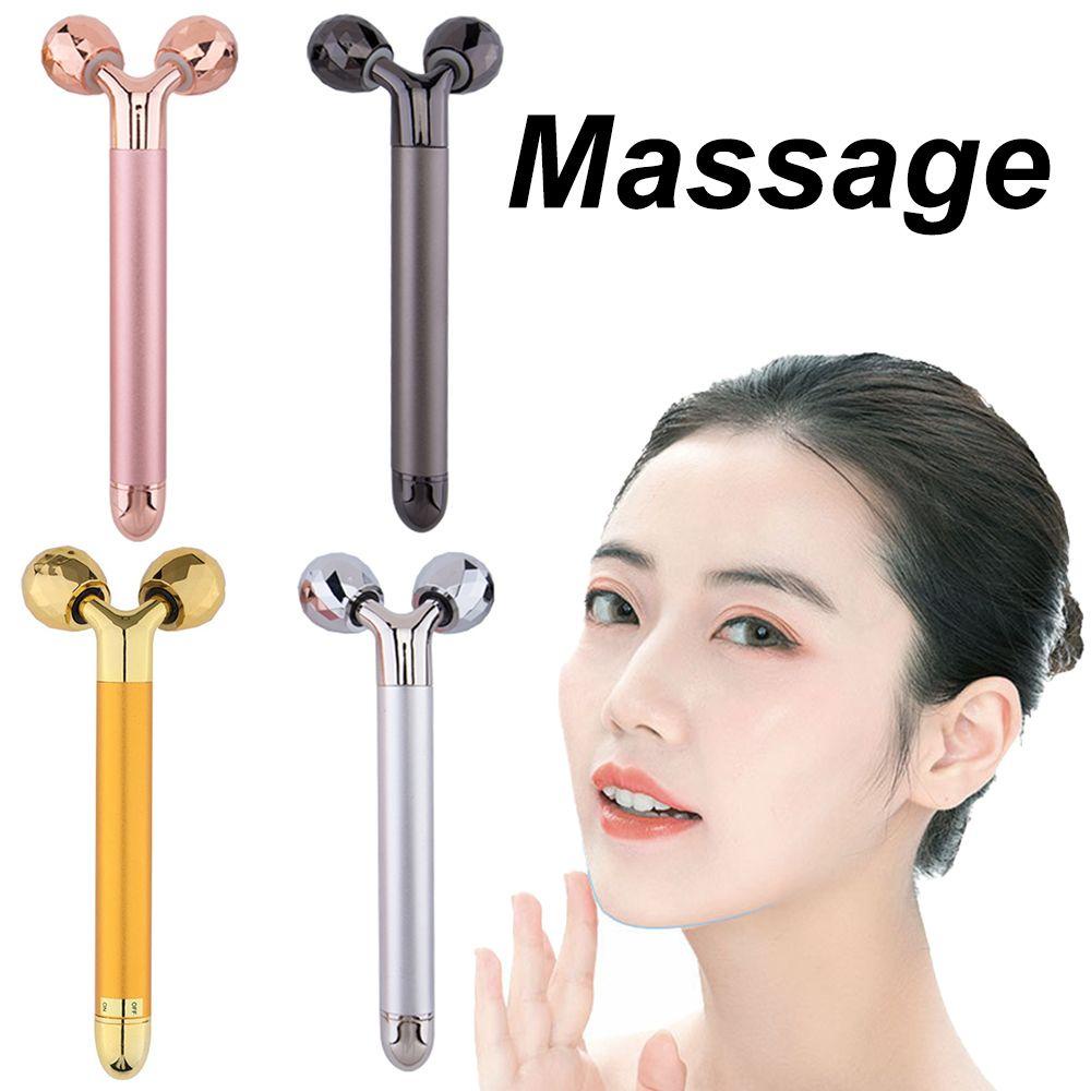 Lily Alat Pijat Wajah Mata Hidung Elektrik Kepala T Shape Arm Roller