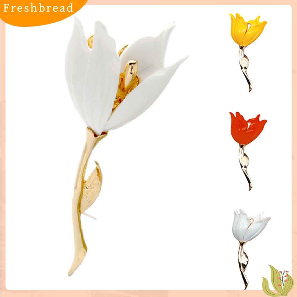 Fresh| Bros Pin Bentuk Bunga Tulip Elegan Untuk Cardigan Wanita