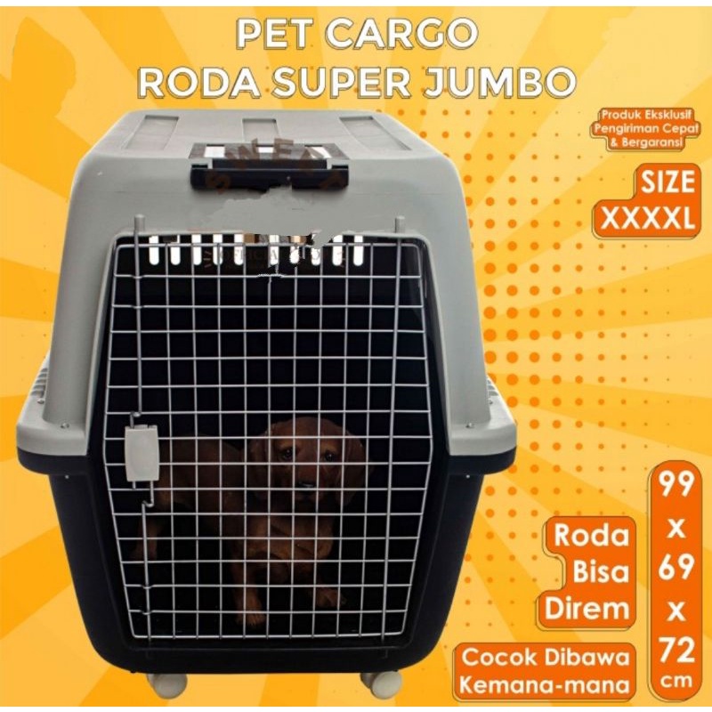 Pet Cargo Roda Super Jumbo Size XXXXL Untuk Anjing Besar