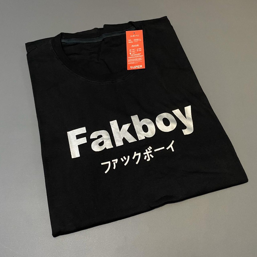 Kaos Baju Fakboy Tulisan Japan Jepang Lucu Kata Kata Distro Cotton