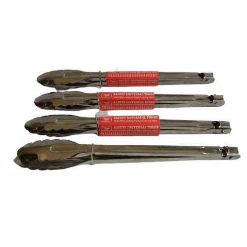 Capit Makanan Stainless Uk Sedang Tongs Snack Cook Penjepit Makanan